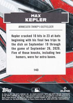 2021 Topps Fire #143 Max Kepler Back