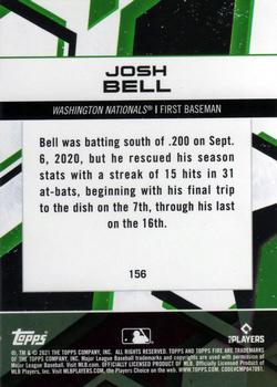 2021 Topps Fire #156 Josh Bell Back