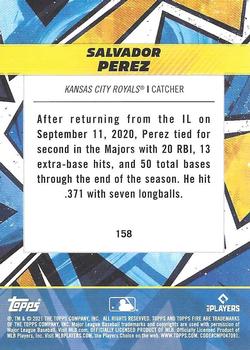2021 Topps Fire #158 Salvador Perez Back