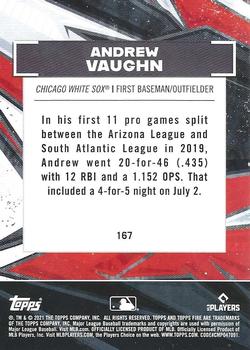 2021 Topps Fire #167 Andrew Vaughn Back