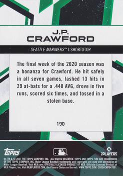 2021 Topps Fire #190 J.P. Crawford Back