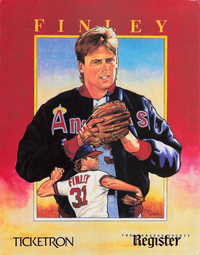 1989 Ticketron California Angels #NNO Chuck Finley Front