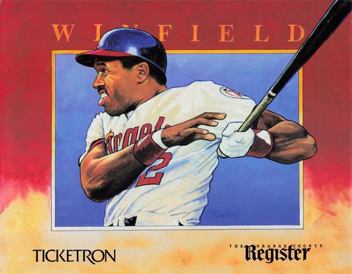 1989 Ticketron California Angels #NNO Dave Winfield Front