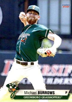 2021 Choice Greensboro Grasshoppers #4 Michael Burrows Front