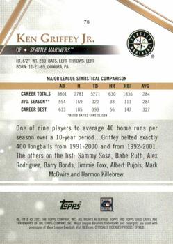 2021 Topps Gold Label - Class 3 #78 Ken Griffey Jr. Back