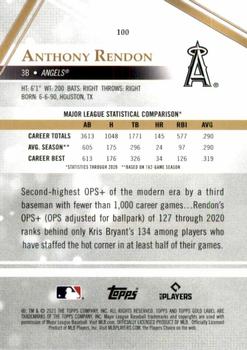 2021 Topps Gold Label - Class 3 #100 Anthony Rendon Back