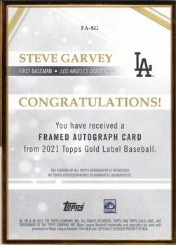 2021 Topps Gold Label - Framed Autographs #FA-SG Steve Garvey Back