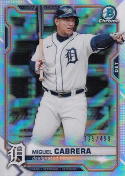 2021 Bowman Chrome - Refractor #44 Miguel Cabrera Front