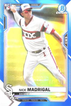 2021 Bowman Chrome - Blue Refractor #7 Nick Madrigal Front
