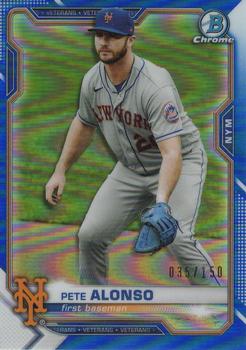 2021 Bowman Chrome - Blue Refractor #41 Pete Alonso Front