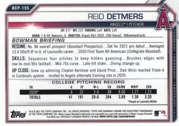 2021 Bowman Chrome - Prospects #BCP-155 Reid Detmers Back