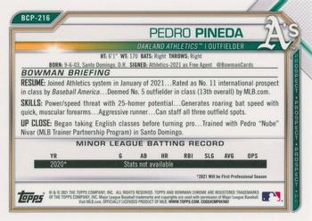 2021 Bowman Chrome - Prospects #BCP-216 Pedro Pineda Back