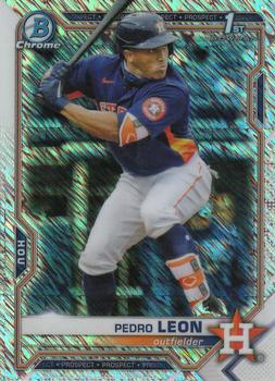 2021 Bowman Chrome - Prospects Shimmer Refractor #BCP-189 Pedro Leon Front