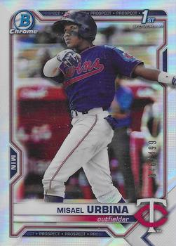2021 Bowman Chrome - Prospects Refractor #BCP-206 Misael Urbina Front