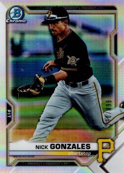 2021 Bowman Chrome - Prospects Refractor #BCP-224 Nick Gonzales Front