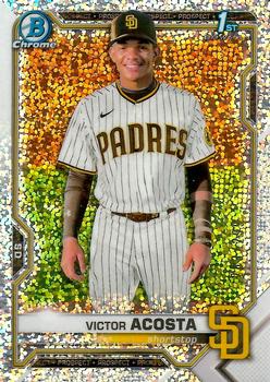 2021 Bowman Chrome - Prospects Speckle Refractor #BCP-151 Victor Acosta Front