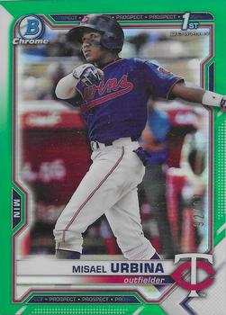 2021 Bowman Chrome - Prospects Green Refractor #BCP-206 Misael Urbina Front