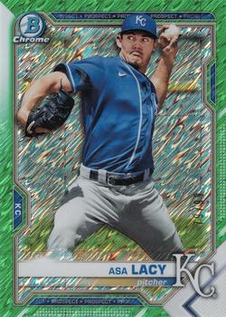 2021 Bowman Chrome - Prospects Green Shimmer Refractor #BCP-194 Asa Lacy Front