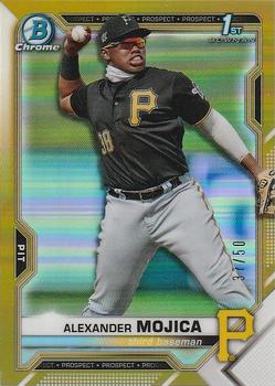 2021 Bowman Chrome - Prospects Gold Refractor #BCP-179 Alexander Mojica Front