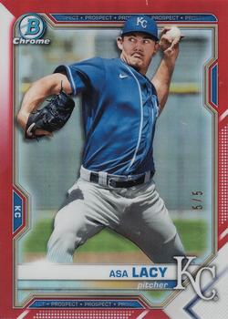 2021 Bowman Chrome - Prospects Red Refractor #BCP-194 Asa Lacy Front