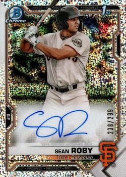 2021 Bowman Chrome - Prospect Autographs Speckle Refractor #CPA-SRO Sean Roby Front