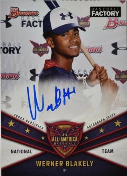 2021 Bowman Chrome - Under Armour All-America Game Autographs #UAN-1 Werner Blakely Front