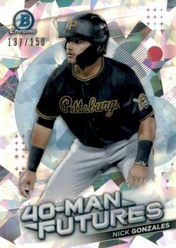 2021 Bowman Chrome - 40-Man Futures Atomic Refractor #FMF-6 Nick Gonzales Front