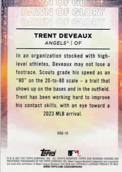 2021 Bowman Chrome - Dawn of Glory #DOG-10 Trent Deveaux Back