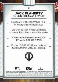 2022 Topps Tribute #2 Jack Flaherty Back