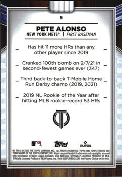 2022 Topps Tribute #5 Pete Alonso Back