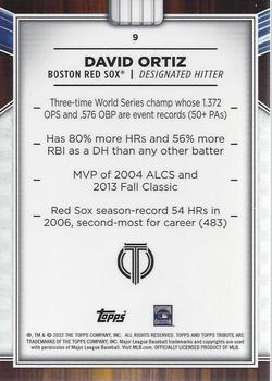 2022 Topps Tribute #9 David Ortiz Back
