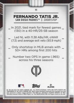 2022 Topps Tribute #11 Fernando Tatis Jr. Back