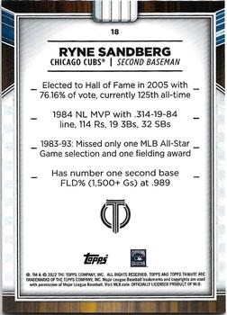 2022 Topps Tribute #18 Ryne Sandberg Back