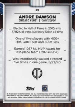 2022 Topps Tribute #29 Andre Dawson Back