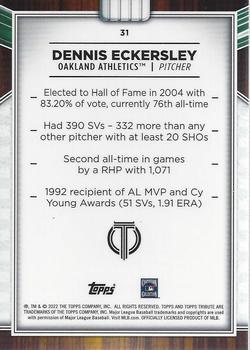 2022 Topps Tribute #31 Dennis Eckersley Back