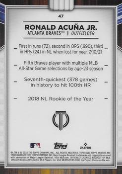 2022 Topps Tribute #47 Ronald Acuña Jr. Back