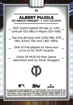 2022 Topps Tribute #48 Albert Pujols Back