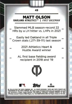 2022 Topps Tribute #49 Matt Olson Back