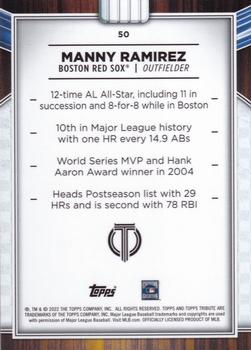 2022 Topps Tribute #50 Manny Ramirez Back