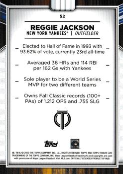2022 Topps Tribute #52 Reggie Jackson Back