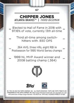 2022 Topps Tribute #67 Chipper Jones Back