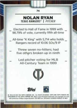 2022 Topps Tribute #74 Nolan Ryan Back