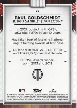 2022 Topps Tribute #80 Paul Goldschmidt Back