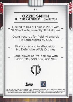 2022 Topps Tribute #84 Ozzie Smith Back