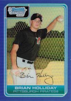 2006 Bowman - Chrome Prospects Blue Refractors #BC4 Brian Holliday Front