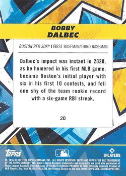 2021 Topps Fire - Gold Minted #20 Bobby Dalbec Back