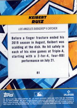 2021 Topps Fire - Gold Minted #81 Keibert Ruiz Back