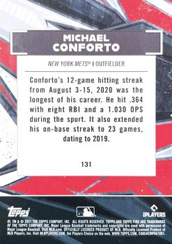 2021 Topps Fire - Gold Minted #131 Michael Conforto Back