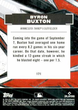 2021 Topps Fire - Gold Minted #171 Byron Buxton Back
