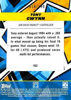 2021 Topps Fire - Green #162 Tony Gwynn Back